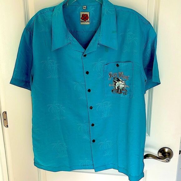 Banana Split USA Key West Florida Hawaiian Shirt Tropical Paradise Button Down - Picture 2 of 10